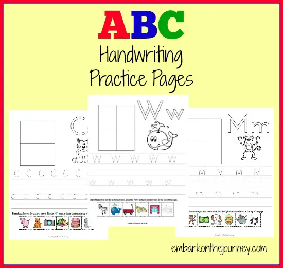 ABC Handwriting Pages
