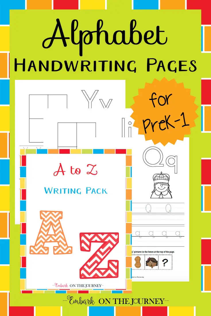 Alphabet Handwriting Pages for Beginning Writers