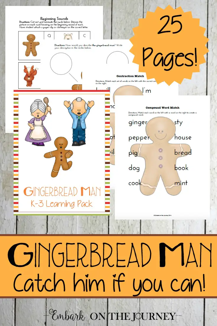 Gingerbread Man Printable PreK3