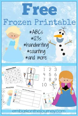 frozen printable games