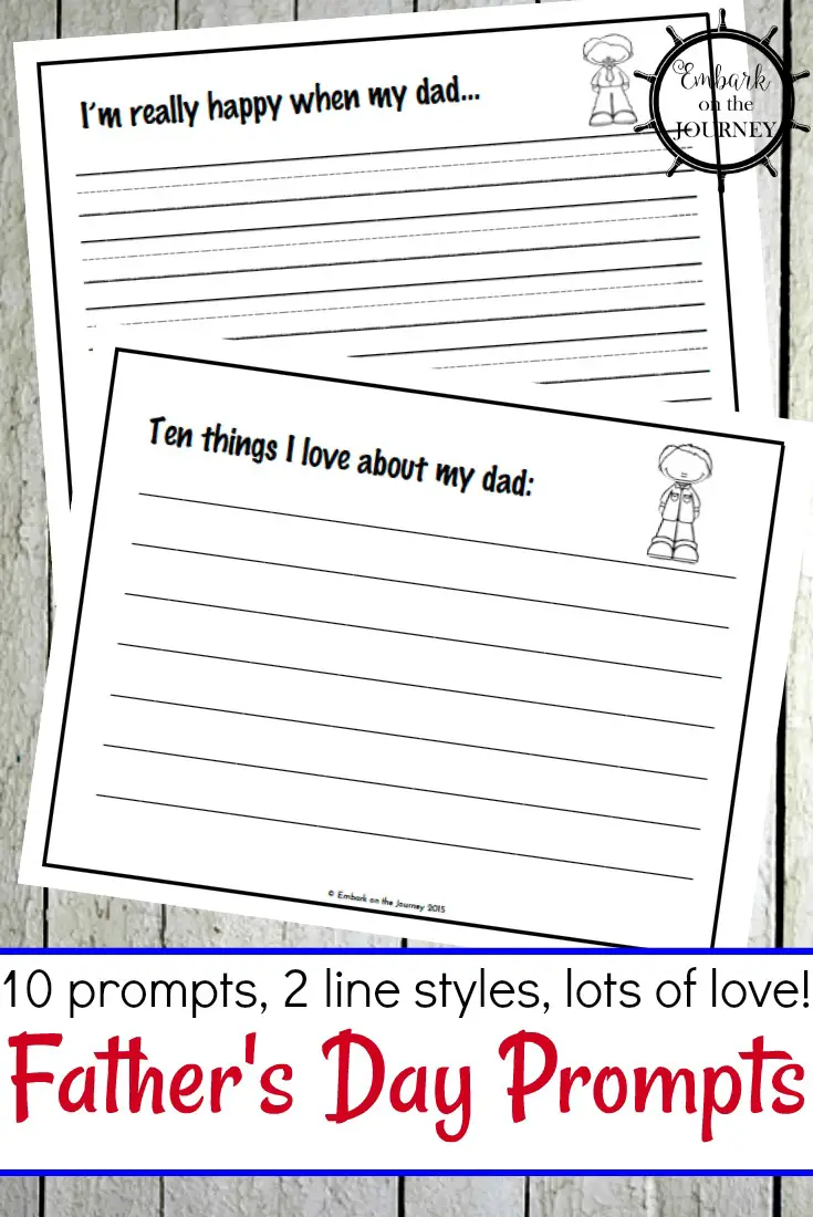 10 Printable Father s Day Writing Prompts For Kids