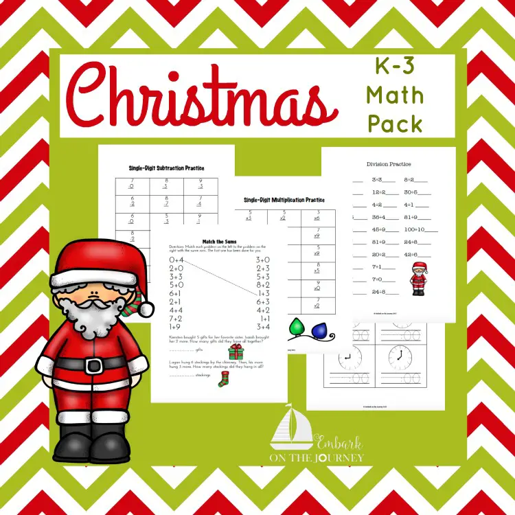 Christmas Math Pack Square