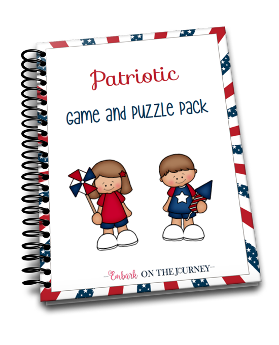 Printable Patriotic Games and Puzzles Pack for Kids