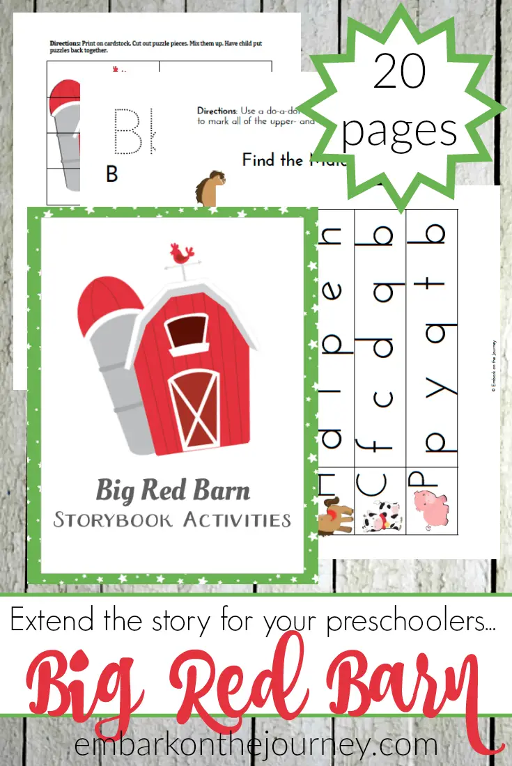 Big Red Barn Activities And Printables For PreK And Kindergarten