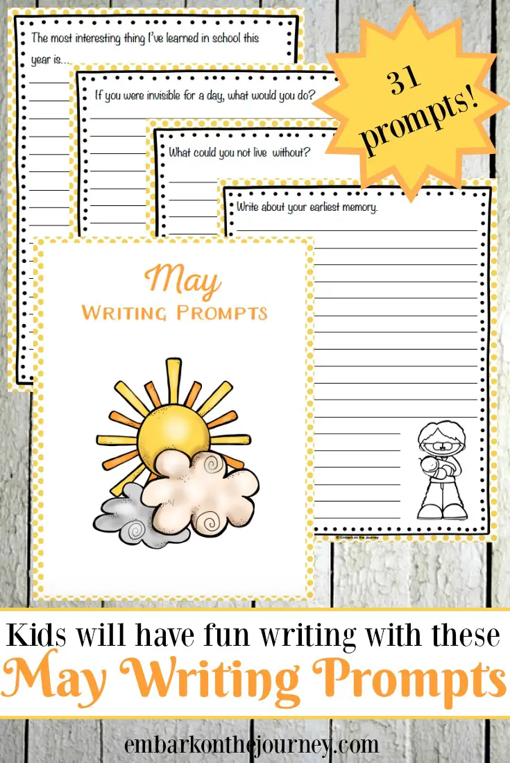 Elementary Writing Prompts for May