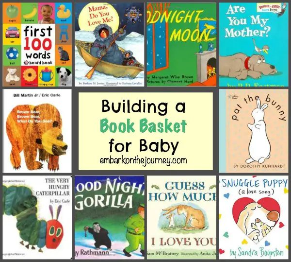 Building a Book Basket for Baby #babyshower | embarkonthejourney.com