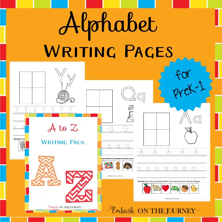 Alphabet Handwriting Pages for Beginning Writers