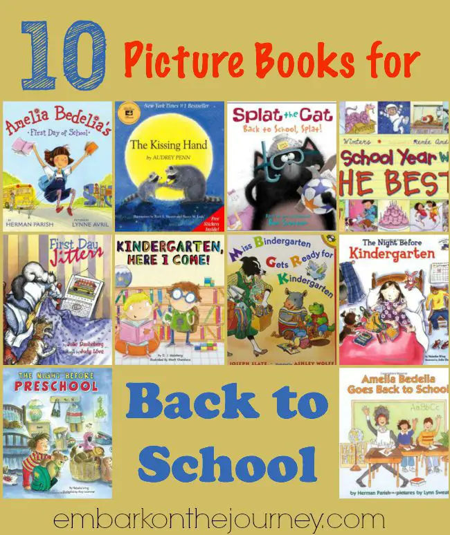 Get your kiddos ready for back-to-school with these fun picture books. | embarkonthejourney.com