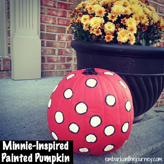 Minnie-Inspired Painted Pumpkin | embarkonthejourney.com