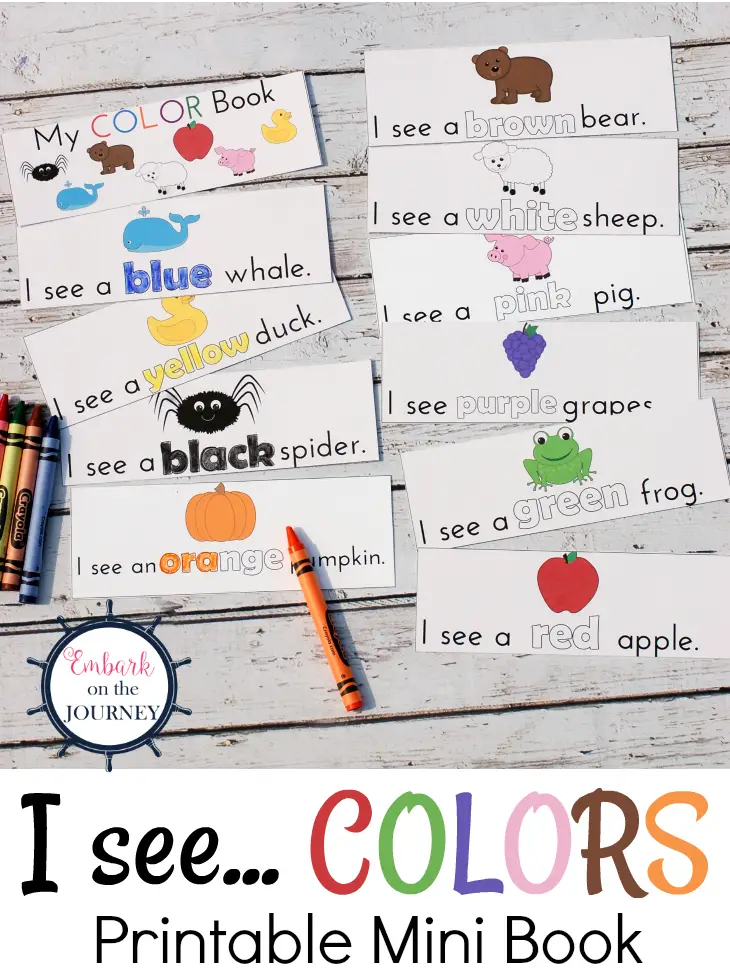 Here's a great collection of books for teaching colors! Be sure to grab the printable I See... Colors mini book while you're here!