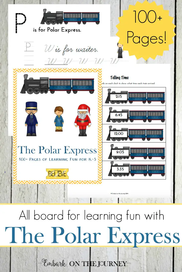 Tout le monde à bord pour s'amuser pendant les vacances avec ce pack d'apprentissage de 100+ pages sur l'Express Polaire pour les K-3 ! | embarkonthejourney.com