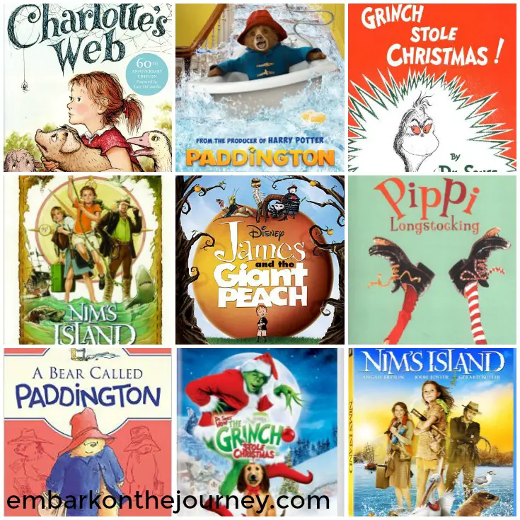 Here it is! An amazing list of the best kids movies based on books that kids in grades K-5 will enjoy! | embarkonthejourney.com