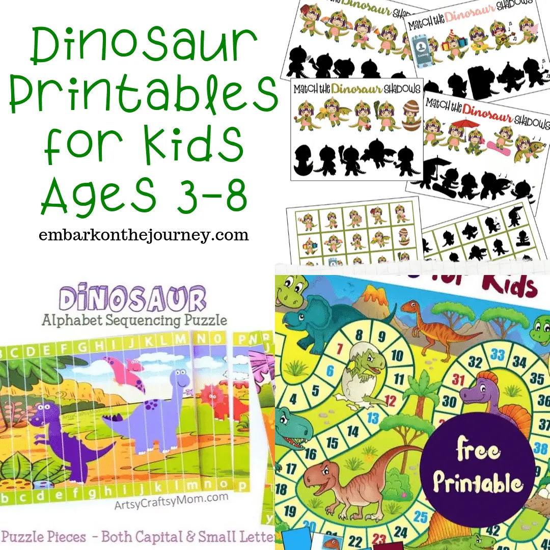 Your young dinosaur fans will love these dinosaur printable activities. Discover dinosaur-themed crafts and worksheets for kids ages 3-8.