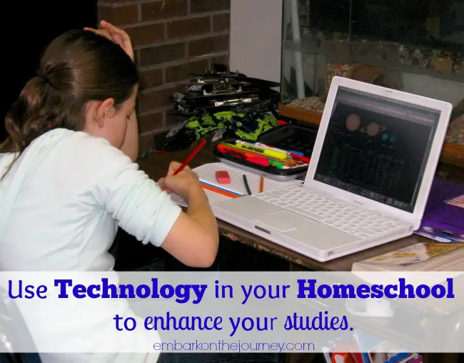 Tips for using technology in your homeschool to enhance your studies and make your job a bit easier. | embarkonthejourney.com