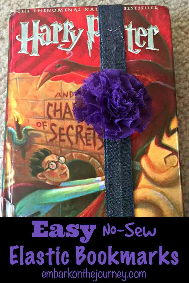 Easy No-Sew Elastic Bookmarks | embarkonthejourney.com
