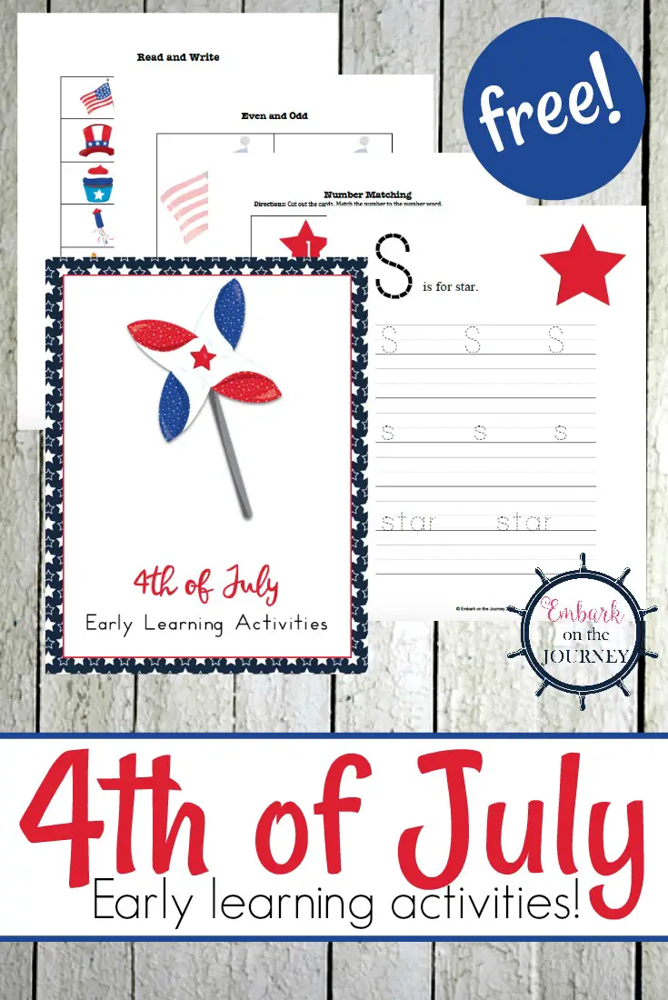 Celebrate the 4th of July with your little learners! This free 25-page printable is perfect for doing just that!