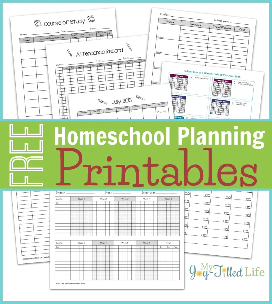 The Best Free Homeschool Planning Resources