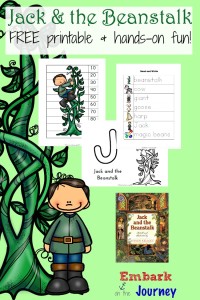 Jack and the Beanstalk: Read-aloud, FREE printable, and hands-on fun! | embarkonthejourney.com