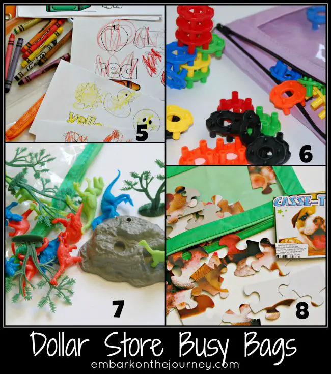 Dollar Store Busy Bags 5-8
