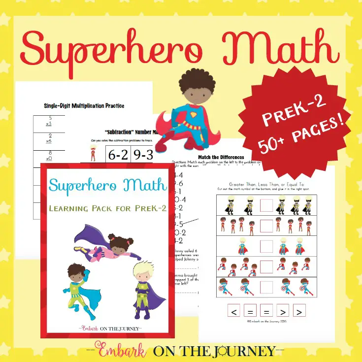 FREE Superhero Math Printable for Grades