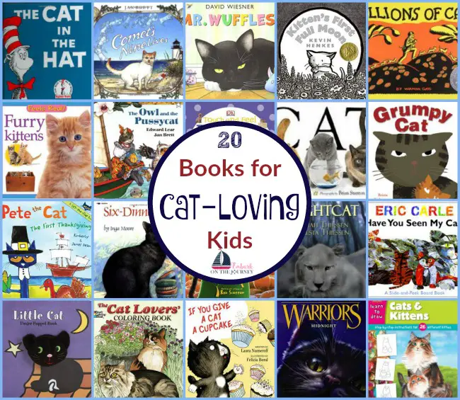 My kiddo loves cats, but she's allergic to them. Therefore, she likes to read about them - a lot! Here's a great list of books for cat-loving kids of all ages. | embarkonthejourney.com