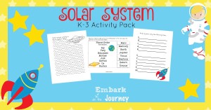 If you are planning to teach the solar system to your little ones, check out this fun activity pack for grades K-3. | embarkonthejourney.com