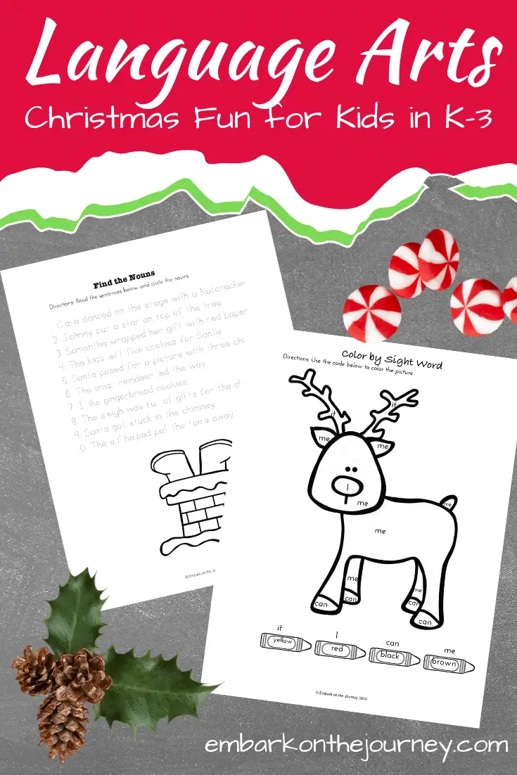 This Christmas language arts printable is a great way to keep your kindergarten and early elementary students learning through the holidays.