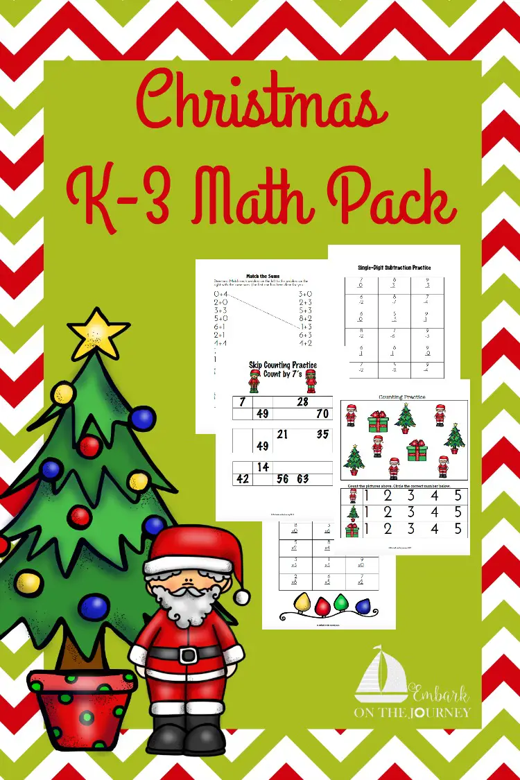 FREE Christmas Math Pack for K-3