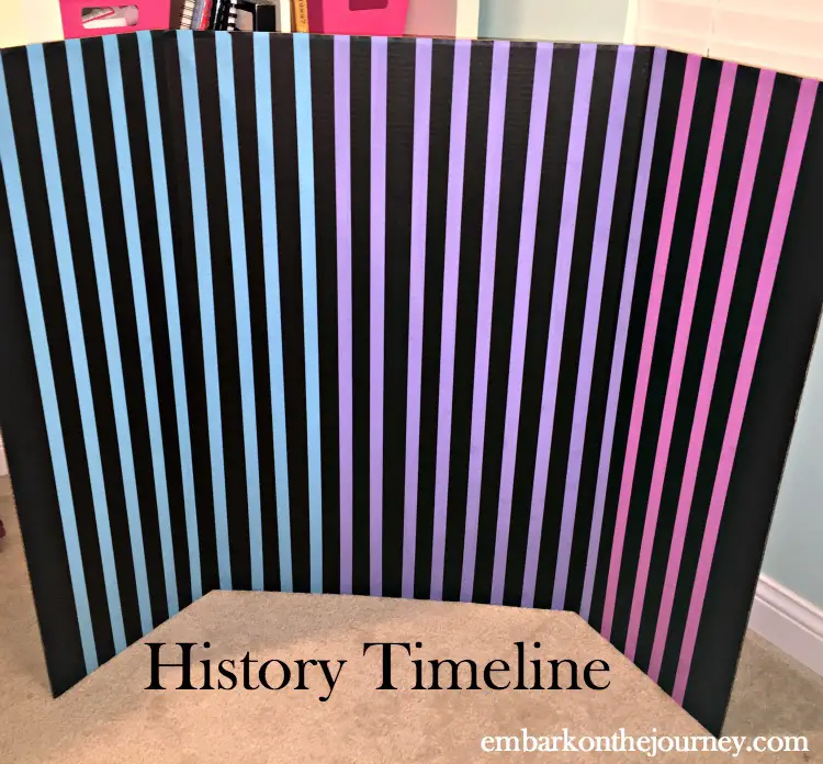 I was determined to create a simple, easy-to-use timeline for our Mystery of History lessons this year! | embarkonthejourney.com