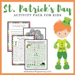 Your kids will feel so lucky when you add these St Patrick Day printable activities to your homeschool lessons! It's full of puzzles and games for kids.