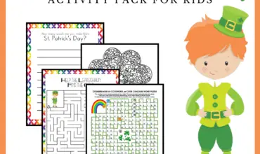 Your kids will feel so lucky when you add these St Patrick Day printable activities to your homeschool lessons! It's full of puzzles and games for kids.