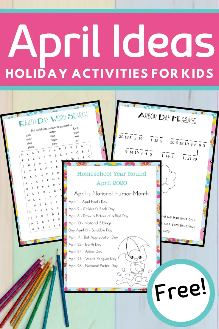 Year round homeschooling doesn't have to be overwhelming! Add some fun activities to your April lessons with these printables, books, and activities.