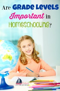 Are grade levels important in homeschooling? Does it matter what grade the kids are in? One veteran mom weighs in on when "what grade are you in" matters and when it doesn't. | embarkonthejourney.com