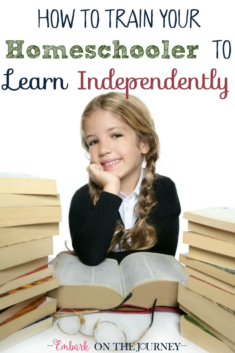 Help foster independence in your homeschool with a few easy steps. | embarkonthejourney.com