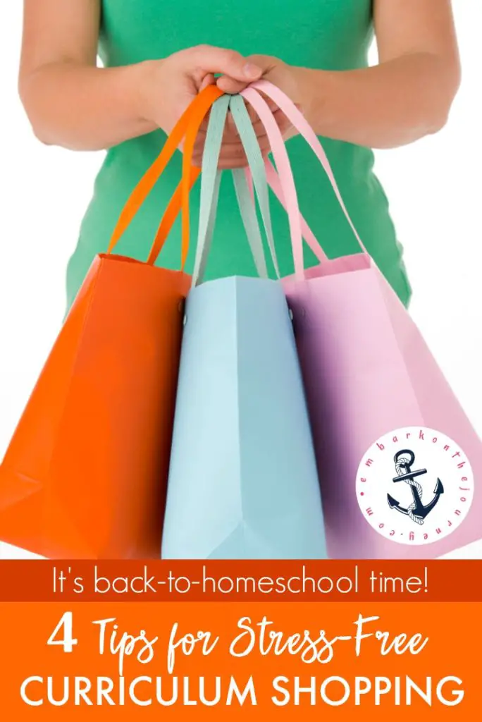 Don't let curriculum shopping overwhelm you! Follow these simple steps to stay within your homeschool budget. You'll have everything you need when it's time to kick off another amazing homeschool year! | embarkonthejourney.com