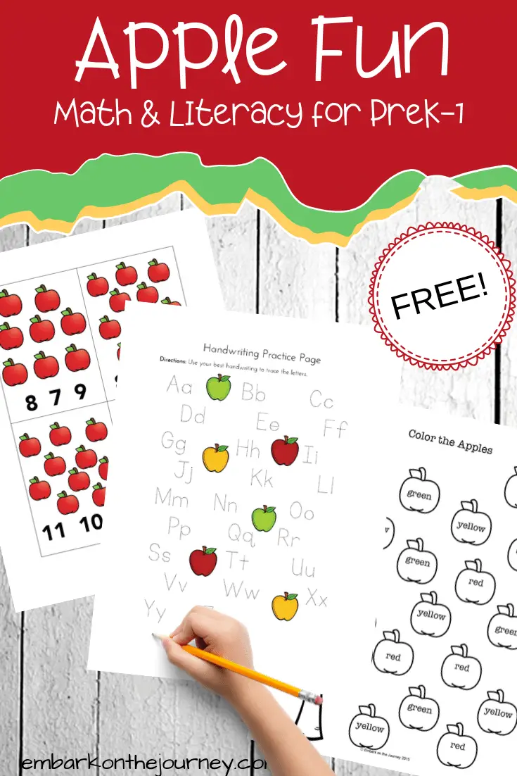 Download this free apple printable pack to use with your younger students in preschool, kindergarten, and first grade. They'll love it!