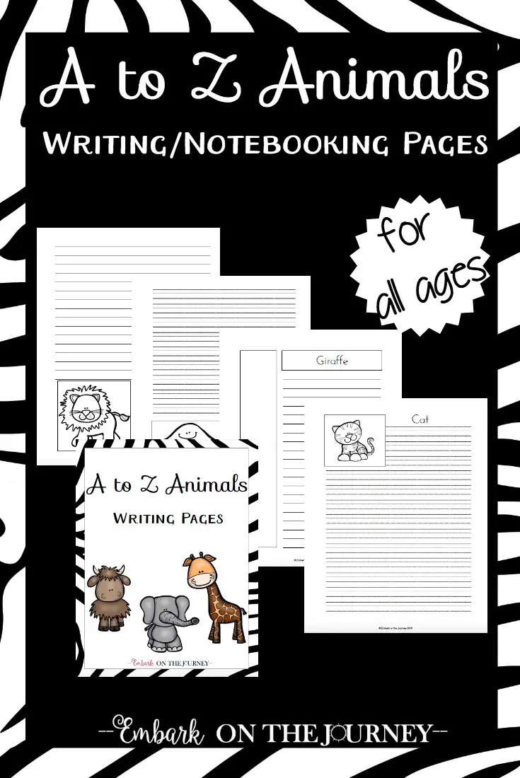 Inspire your learners to write with these fun animal-themed writing pages. These pages are also perfect notebooking pages for your animal-themed unit studies. With 150+ pages, this pack is sure to be a great fit for your homeschool! | embarkonthejourney.com