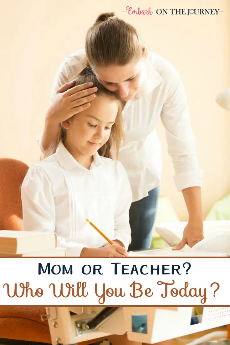 One of the challenges of homeschooling is deciding which hat to wear when. Mom or homeschool teacher? Which hat will you wear? Do we have to choose? | embarkonthejourney.com