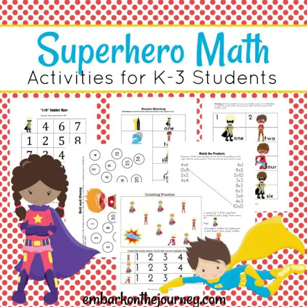 You’ll save the day with these fun superhero math activities for kids ...