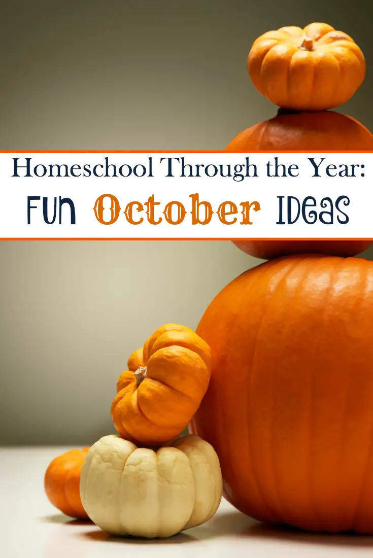 Add some fun studies to your October homeschool lessons with these units, printables, books, and more. | embarkonthejourney.com