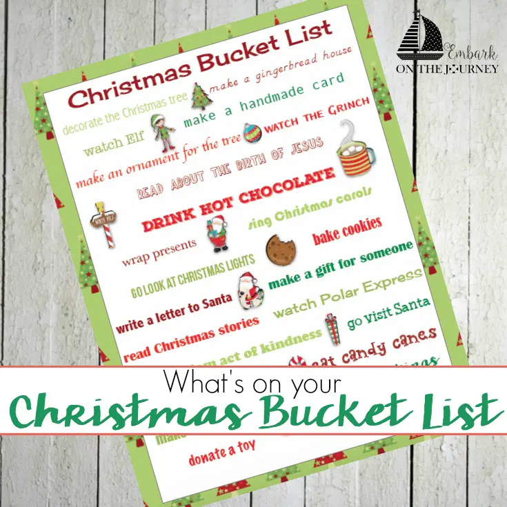 Printable Christmas Bucket List for the Whole Family