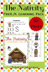 Free Nativity printable for preschool and kindergarten! This 50+ page pack will help get your little ones in the holiday spirit. | embarkonthejourney.com