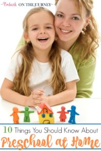 If you're just starting out on your homeschool journey, here are ten things you should know about preschool at home. | embarkonthejourney.com