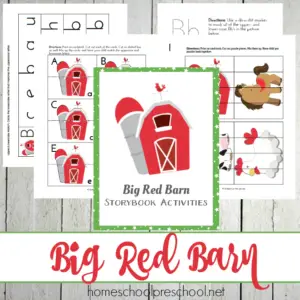 Preschoolers and kindergarteners will love these hands-on activities and free printables to go along with Margaret Wise Brown's "Big Red Barn!" | embarkonthejourney.com