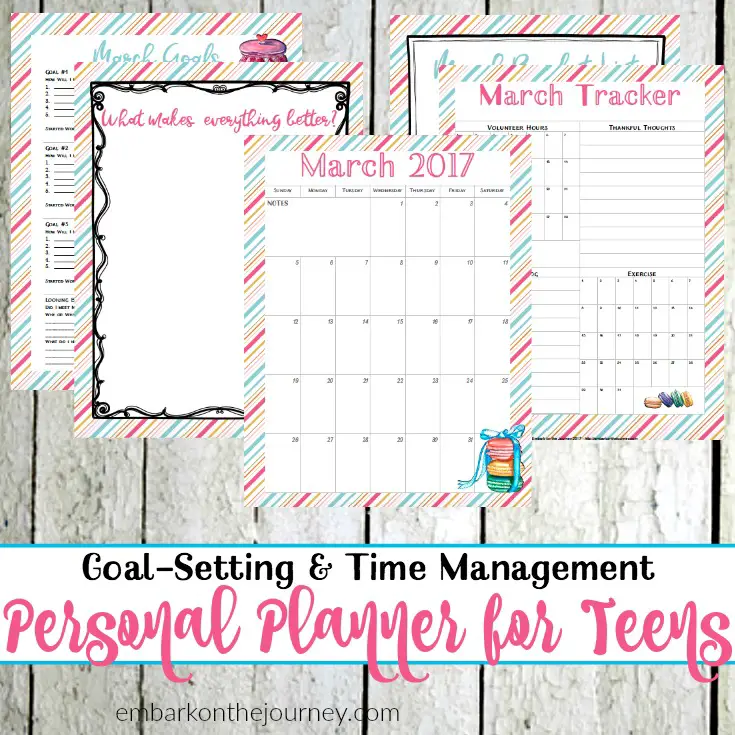 It's important for teens to learn to set goals and manage their time. This can be accomplished with a personal planner for teens. | @homeschljourney