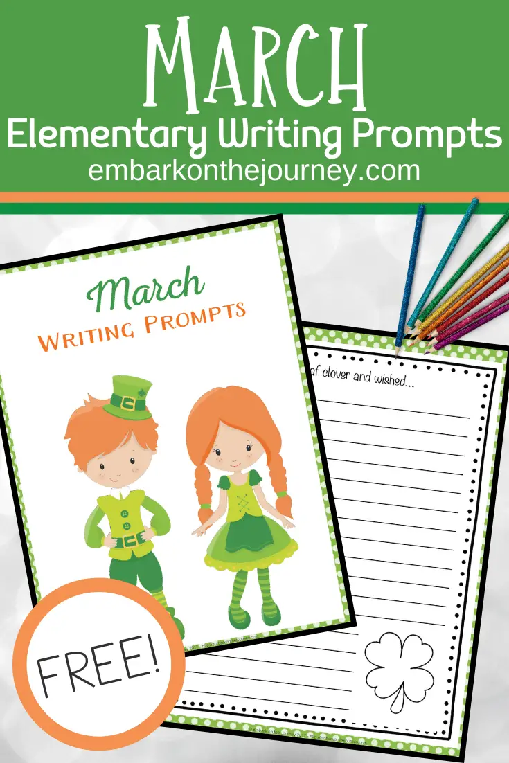 Printable March Writing Prompts for Elementary Students