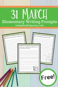 Don't want to download and print this awesome set of March writing prompts for elementary students! There are 31 prompts to get you through the month.