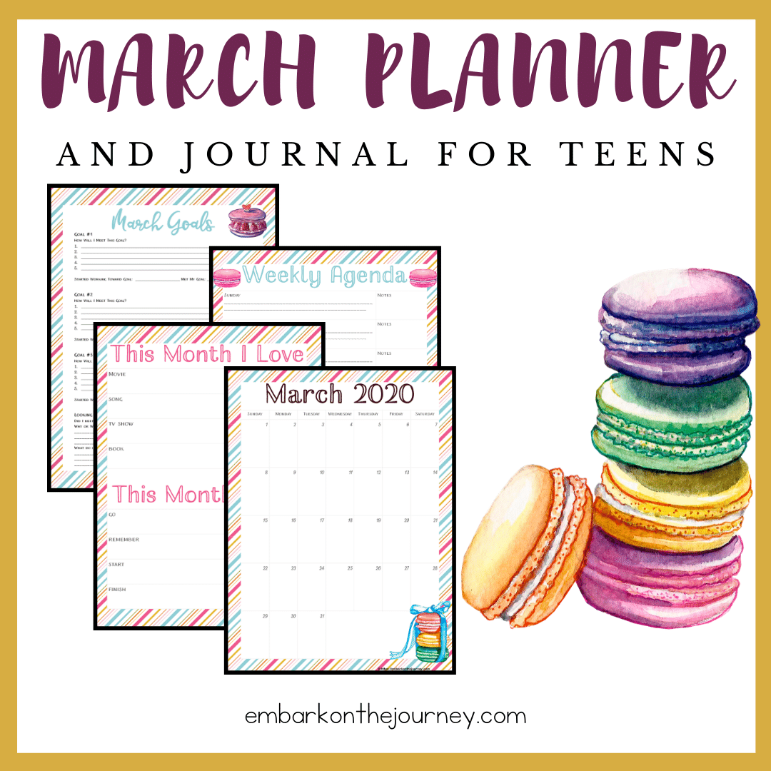 This printable planner for teens is designed to help teens get a handle on their schedules and encourages them to learn to budget and manage their time.