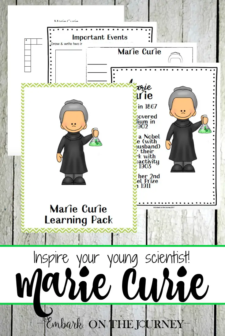 A Marie Curie unit study that is sure to inspire your young learners. It's perfect for Women's History Month {March}! | embarkonthejourney.com