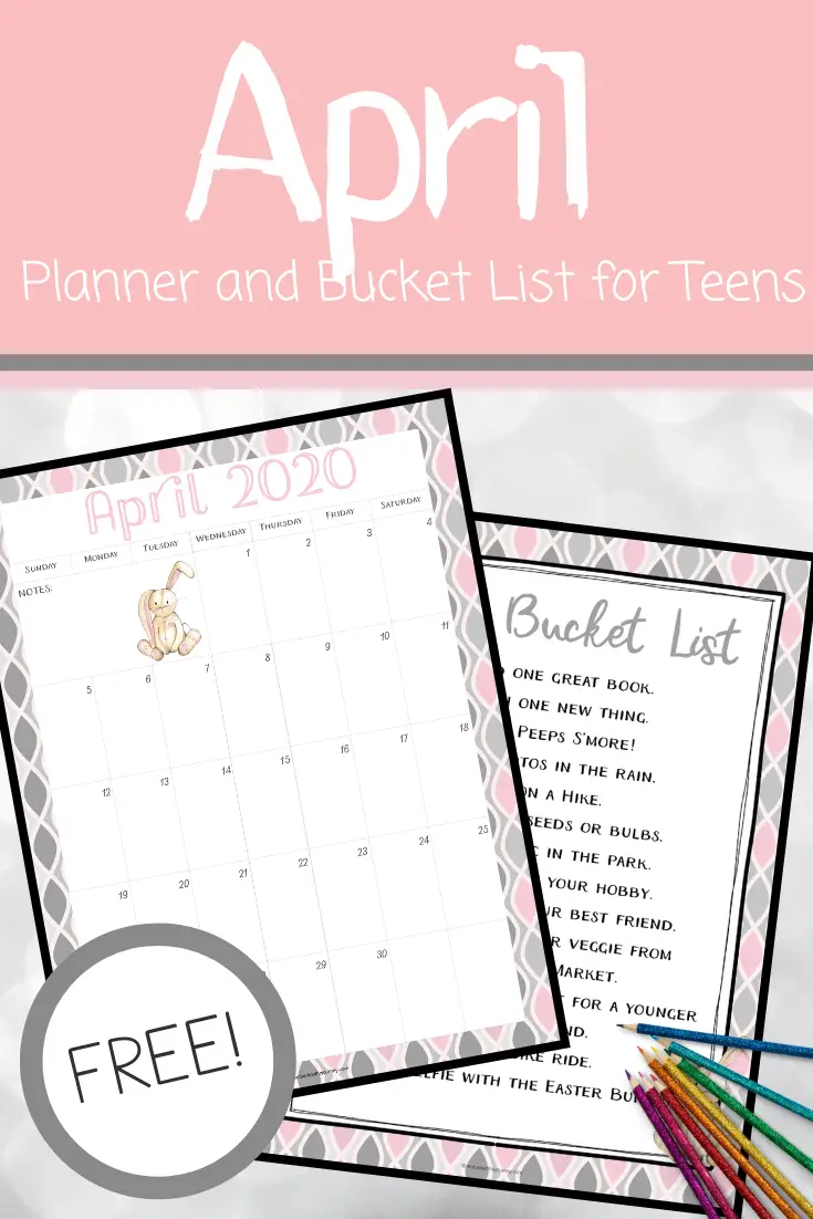 Brand new for April 2020! A teen planner designed to help them plan their month, work toward their goals, and track their progress all month long!